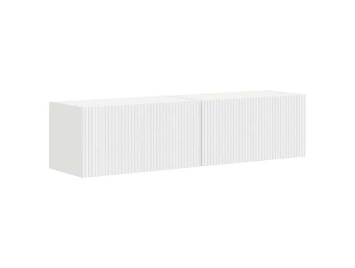 [7132668]Meuble TV Flottante Console de Divertissement Meuble TV mural 2 pcs Blanc 60x31x29.5 cm Bois d'ingénierie Poids:19.75 Kg