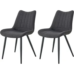 Stuhl-Set Lotta 2er-Set Anthrazit
