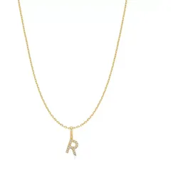 ANIA HAIE - NECKLACE - STARLIT DROPS - Letter ''R'' Initial - gold