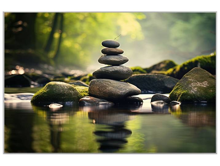 Bild mit Rahmen Zen Relaxation image LAND