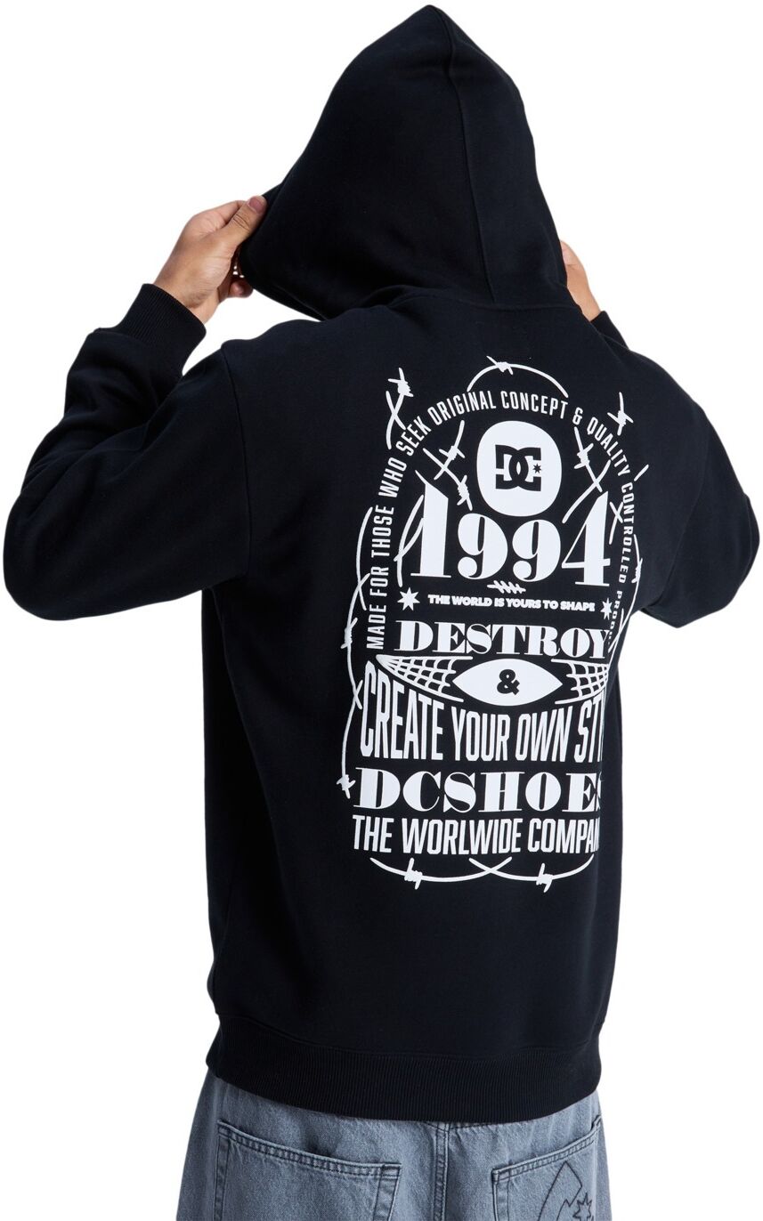 Hoodie DC SHOES "Shape Or Destroy", Herren, Gr. S, schwarz, Obermaterial: 55% Baumwolle, 25% Baumwolle, 20% Polyester., Sweatshirts Hoodie