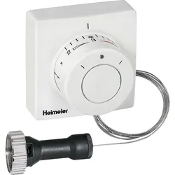 Heimeier Thermostat-Kopf F Ferneinsteller weiß, Kabilarrohrlänge 5m, 0-27°C