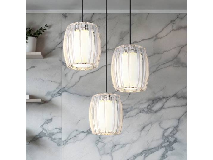 Globo Hängelampe Maribel, dimmbar, klar / transparent, für Wohn- / Esszimmer, Kunststoff, Modern, Pendelleuchte