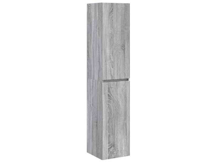 RJPLMFV Wandschrank Sonoma, Grau, 160 cm Feuchtigkeitsbeständiges Holz, große Aufbewahrung, Türen mit Scharnieren, einfache Montage