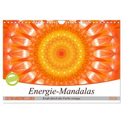 Energie - Mandalas in orange (Wandkalender 2026 DIN A4 quer), CALVENDO Monatskalender
