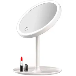 WellHome - Spiegel mit wiederaufladbaren und einstellbaren LED-Leuchten und USB-Aufladung Ø18,5x27cm