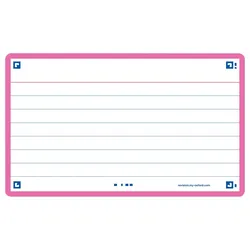 Oxford Karteikarten Flash DIN A7 liniert fuchsia