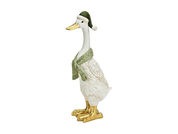 Weihnachtsfigur G.WURM G. Wurm Weihnachtsfigur Weihnachtsente , weiss (grün weiß), B:13cm H:40cm, Dekofiguren, Weihnachtsfigur