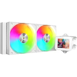 Mars Gaming Kit Watercooling Aio Ml-Vision RGB - 240mm (Blanc), CPU Wasserkühler, Weiss