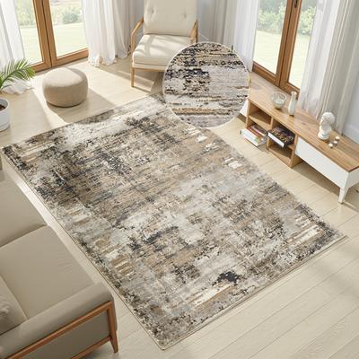 Teppich OTTO HOME "Hamsa, in Standard- und Premium-Qualität, 9 mm oder 14 mm Höhe", beige (grau), B:240cm L:320cm, Kunstfaser, Teppiche, Teppich, Dezenter Glanz, Hoch-Tief, Vintage-Look & dichte Designer-Qualität