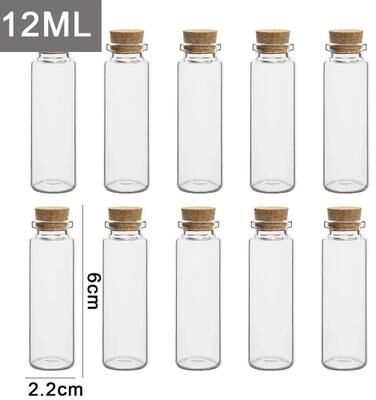 Inspired Finds Mini Glass Wishing Bottles With Cork Stoppers For DIY Crafts Party Favors And Gifts 20pcs 0.41 Fl Oz (0.87 2.36 In)