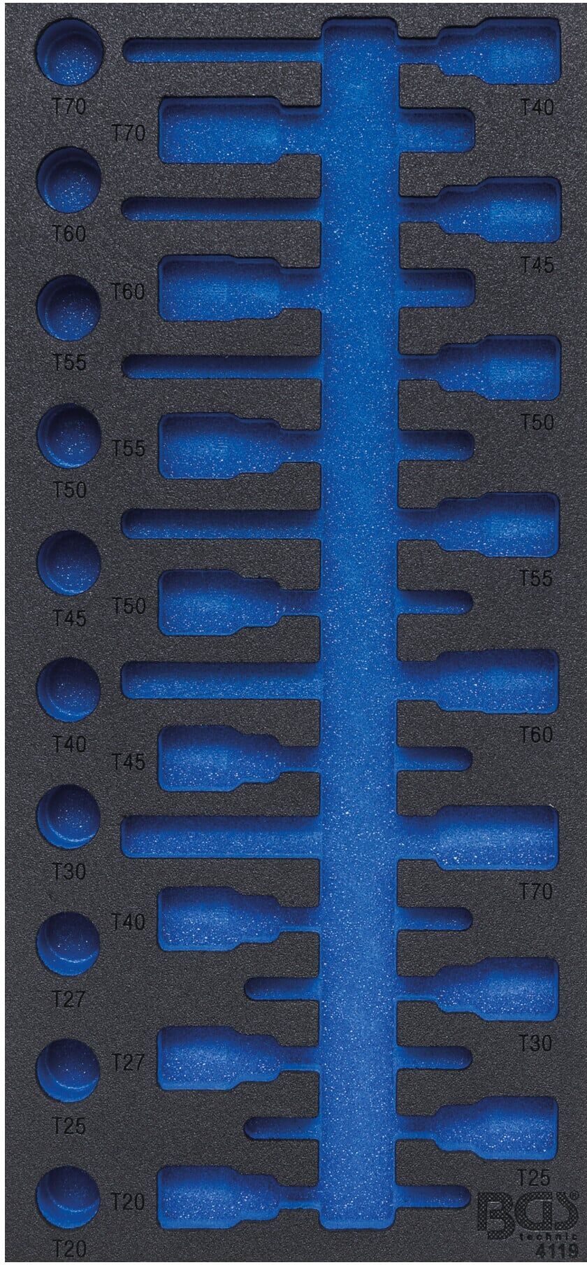BGS Werkstattwageneinlage 1/3 4119-1, leer, für Art. 4119 ; BGS technic)