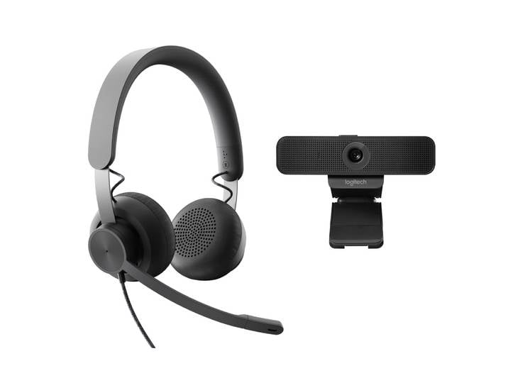 Logitech Personal Collaboration kit - Zone Wired & C925e - UC, Avec fil, 211 g, Système de vidéoconférence personnelle, Graphite 991-000339