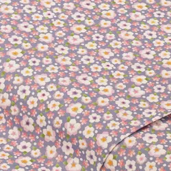 Baumwollstoff Blüten "Sina", lila-color
