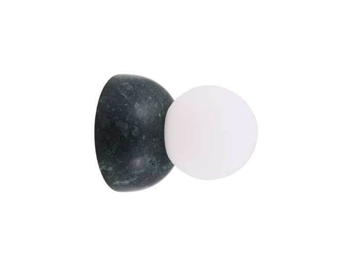 Design Wand- und Deckenlampe „Torrano“ mit Marmorsockel dunkelgrüner Marmor Globen Lighting