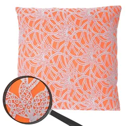 Zierkissen Barock, Sofakissen Deko-Kissen mit Füllung, orange 45x45cm