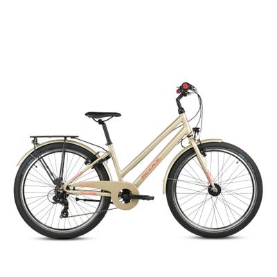 Jugendfahrrad S’COOL "S'COOL chiX pro" Gr. 38, beige (champagner, hellrot), Fahrräder, Kinder, 38cm, 26 Zoll (66,04cm)