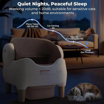 Smart Open Top Self Cleaning Cat Litter Box With App Control Smart Open Top Self Cleaning Cat Litter Box With App Control