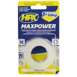 5x HPX, Klebeband, Doppelseitiges klebeband - 19mm x 2m (19 mm)
