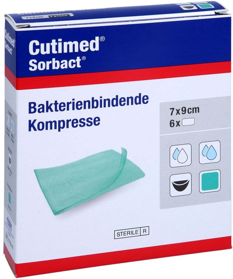 Cutimed Sorbact Kompressen 7x9 cm