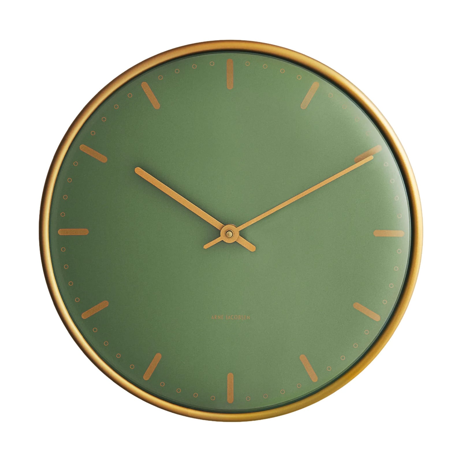 Arne Jacobsen Clocks City Hall wandklok, Groen, Ø29 cm