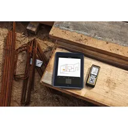 Laser-Entfernungsmesser LD 520, digitale Zielerfassung, Bluetooth Smart 4.0, max. Messbereich 200 m, 18 Funktionen (u. a. Neigungsmesser), IP 54, Tasche, Handschlaufe, inkl. Batterien (2 x AA)