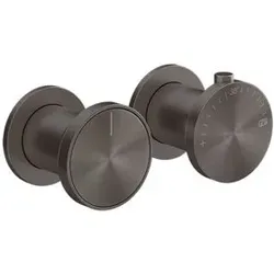 Gessi Origini Fertigmontageset Thermostat, Ventil 90 Grad öffnend, 1-Weg Ausgang links, Wandmontage, 66132707, Farbe: PVD