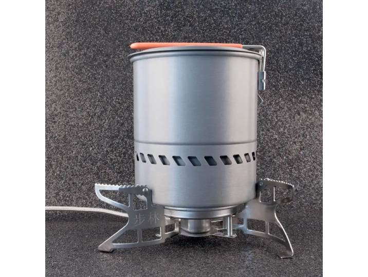 Bulin cuisinière à gaz extérieure four de cuisson pliant ustensiles de cuisine de camp four à gaz fendu cuisinière pour Camping randonnée pique-nique avec Pot