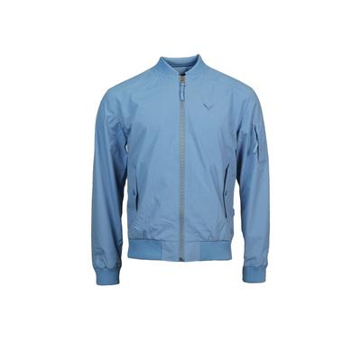 Bomberjacke KLEINIGKEIT "Kleinigkeit Signature Bomber", Herren, Gr. M, breeze blau, 100% Polyester, unifarben, normal, amerikanischer Ausschnitt, Jacken Bomberjacke
