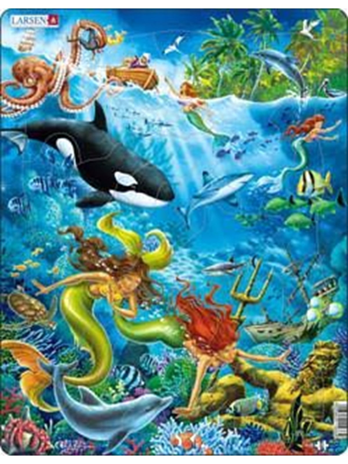 Larsen Puzzles Mermaids Jigsaw Puzzle - 32 pieces Maxi (36.5 x 28.5 cm) 2D Puzzles