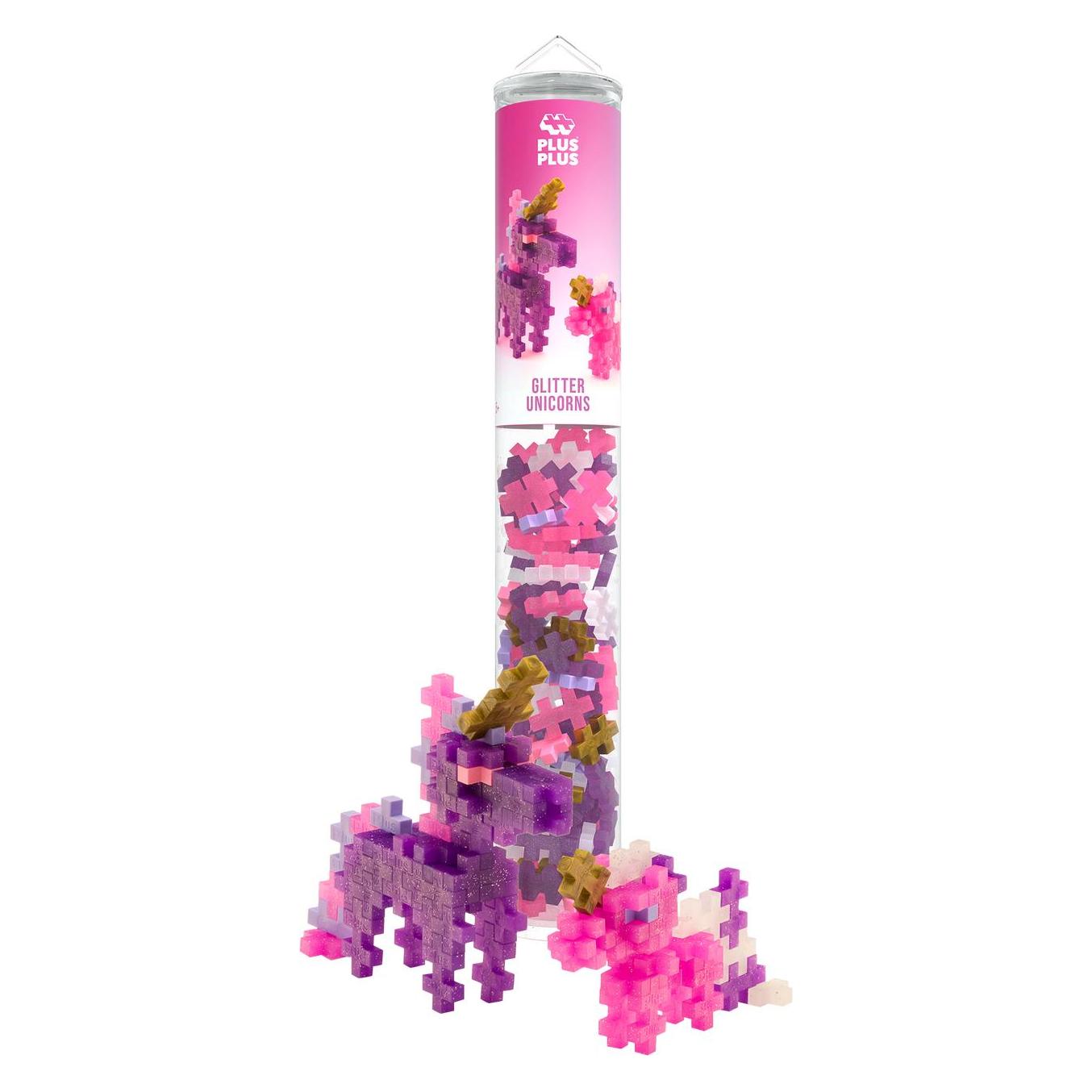Plus-Plus 100 Kreativ Bausteine Glitzer Einhorn (4373)