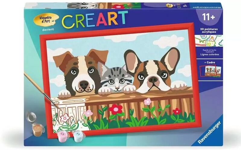 CreArt Kids 31x21cm : Chiens et chat - Ravensburger