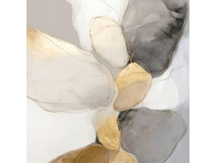 Euroart Metallbild Organic Shapes Vii, Mehrfarbig, Metall, Abstraktes, quadratisch, 50x50x2 cm, einfache und schnelle Anbringung, Bilder & Rahmen, Bilder, Holz & Metallbilder