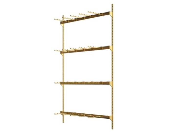 4- Oder 5-stufiges Wandmontiertes BH-Präsentationsregal Mit 20 Haken Organizer Für Dessous Spielzeug Halsketten Socken Präsentationsregal Für Boutiquen Einzelhandelsgeschäfte(Gold,150x150cm)