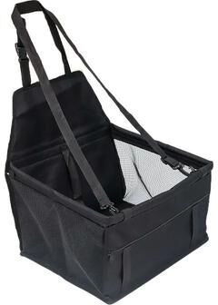 Uplifted Finds 2 in 1 Foldable Pet Car Seat & Safety Hammock black
