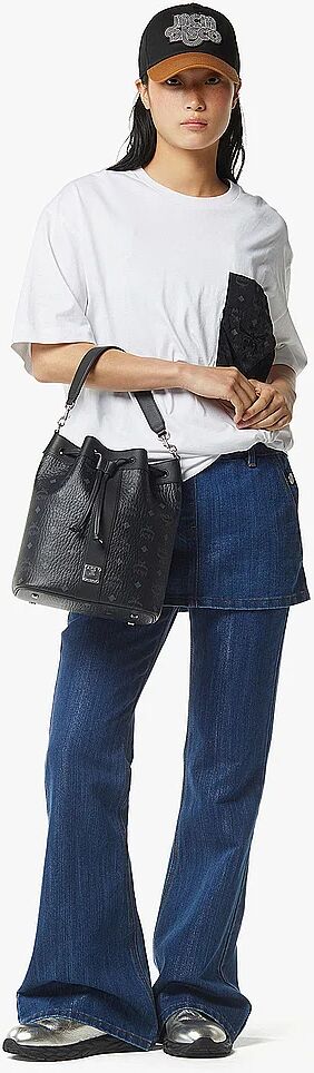 MCM Tasche - Bucket Bag DESSAU Medium schwarz W