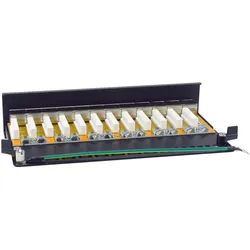 equip Patchpanel 12x FTP 1HE Premium, Server Zubehör, Schwarz