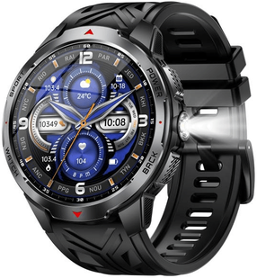 Everyday Crate KT88 Outdoor Smart Watch 1.7 Inch TFT Display 3ATM Waterproof Fitness Tracker With Flashlight black