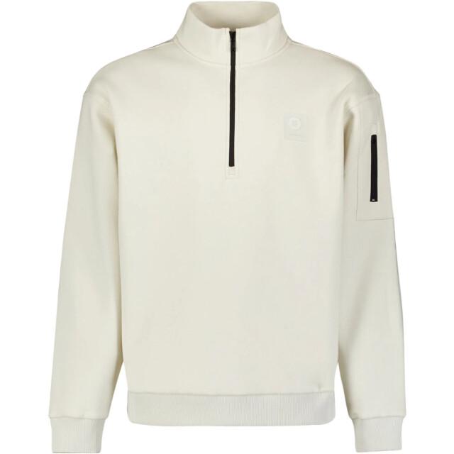 No Excess Sweater half zip chalk