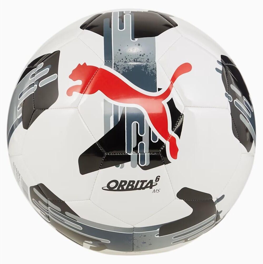 Fussball PUMA "Orbita 6 MS Ballgrösse: 5", schwarz-weiss (weiß, schwarz), Bälle, Polyester, Fussball weiß, schwarz Einheitsgröße