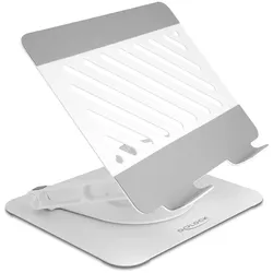 Delock Tablet und Notebook Standhalterung verstellbar Alumin, Tablet Halterung, Grau