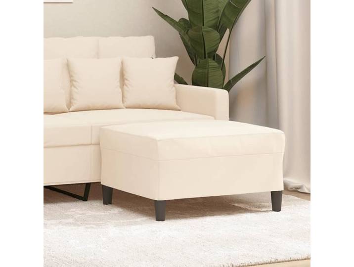 349325 Repose-pied Crème 70x55x41 cm Velours