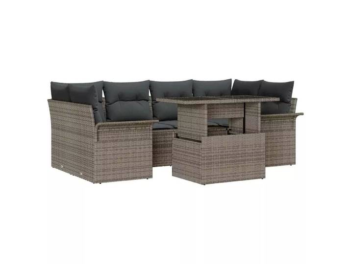 VidaXL - Modulare sofagarnitur poly-rattan, One Size, Grau