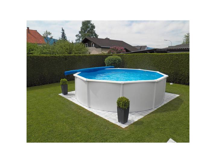 Pool, Weiß, Metall, 120 cm, Freizeit & Co, Pools & Wasserspaß, Pools, Stahlwandpools