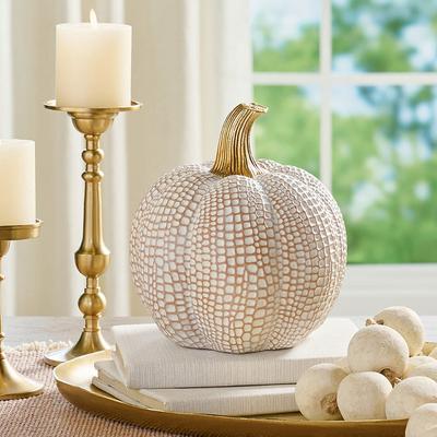 Textured Ivory Pumpkin - Grandin Road