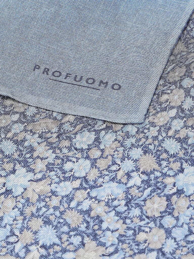 PROFUOMO Seiden Stecktuch blau M