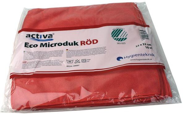 ACTIVA Microfiberduk ECO röd