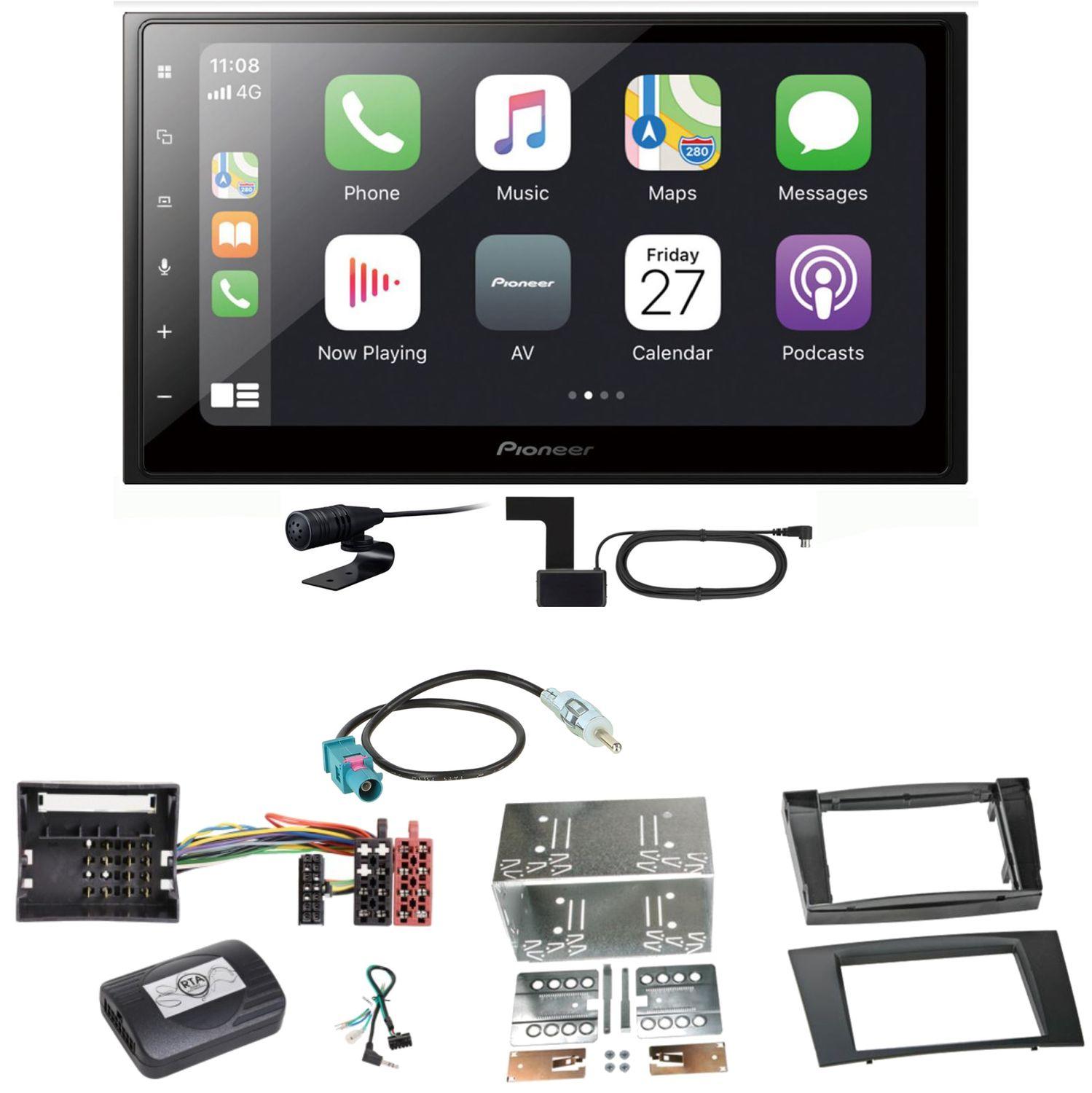 Pioneer SPH-DA250DAB Bluetooth Digitalradio Einbauset für Mercedes W211 CLS W219