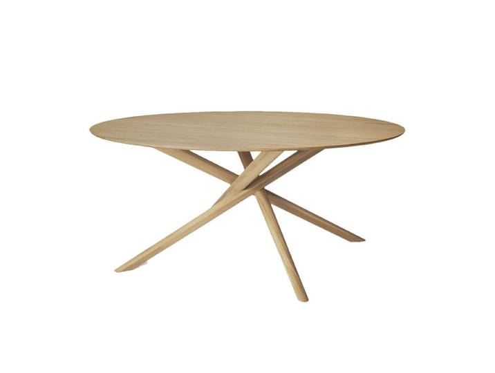 ETHNICRAFT table ronde MIKADO (Ø 150 cm - chêne)