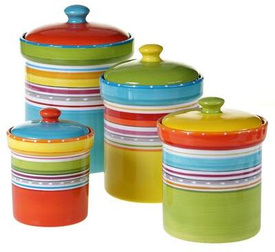 Certified International Mariachi Collection 4 piece Canister Set